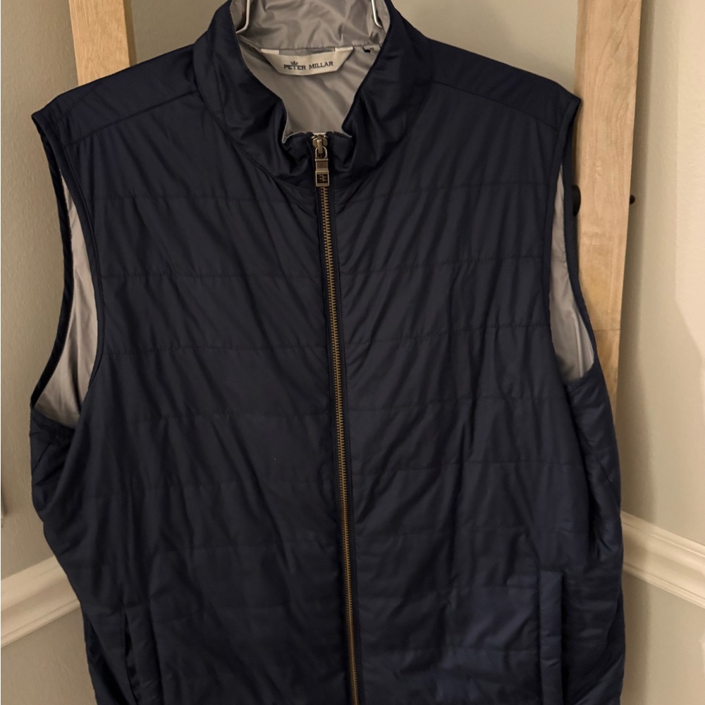 Peter Millar Dark Blue Quilted Vest